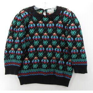 VINTAGE Deans of Scotland Sweater Medium Collared 80s Cottagecore *